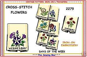 2279 Embroidery Transfers Cross Stitch Flowers patterns  