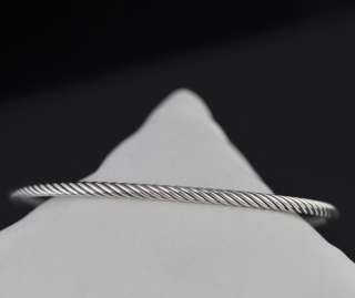 David Yurman Cable Collectibles Buckle Bracelet 3mm diamond size small 