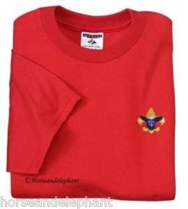 Boy Scout Red t shirt Class B shirt BSA emblem New  