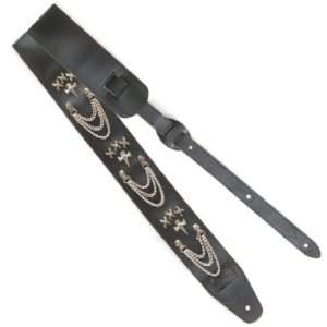  City Limits Guitar Strap Cross Studs and Chains Black 