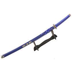 Ying Yang Symbol 40 inch Blue Japanese Samurai Sword Set   
