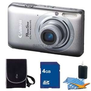  Canon PowerShot ELPH 100 HS Silver Digital Camera 4GB 