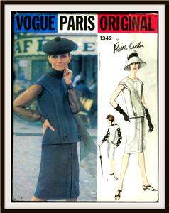 Uncut 60s VOGUE Paris Original 1342 Pierre Cardin 2 Piece Dress 