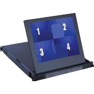    1U, 19 rackmount LCD surveillance monitor drawer Electronics