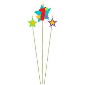  Number 1 Candle and Stars on a Stick Toys & Games