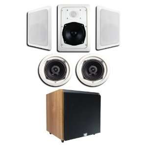 5.1 In Wall/Ceiling Speaker System (HT 55) w/Maple 10 