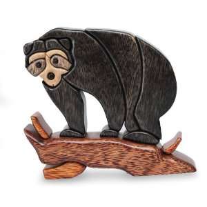  Wood sculpture, Andean Black Bear