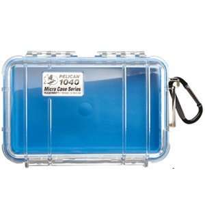  Pelican 1040 Micro Case w/Clear Lid   Blue Electronics
