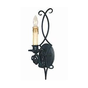  World Imports   4361 99  1 Lt. Wall Sconce   Wrought Iron 