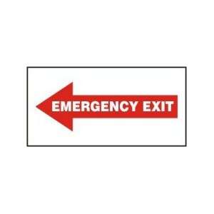  EMERGENY EXIT (LEFT ARROW) 7 x 14 Plastic Sign