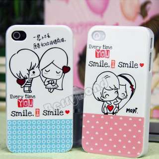 New 2pcs Lover Couple Heart Case Cover for Apple iPhone 4 4S  