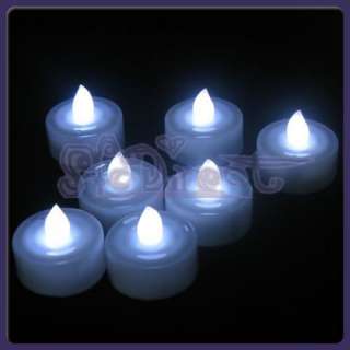 Lot 12 White LED Candles Tealight Wedding Party Favors  