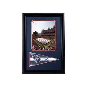  LP Field and Old Glory Photograph with Team Pennant in a 