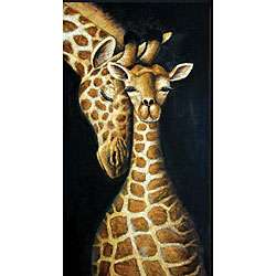 Hand painted Giraffe Gallery wrapped Canvas Art  