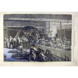  Steel Wire Atlantic Telegraph Cable Factory Print 1866 