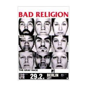 BAD RELIGION The Gray Race Tour Music Poster 