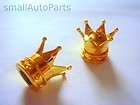 Yellow Gold Crown Tire/Wheel VALVE CAPS COVERS Harley Davidson 
