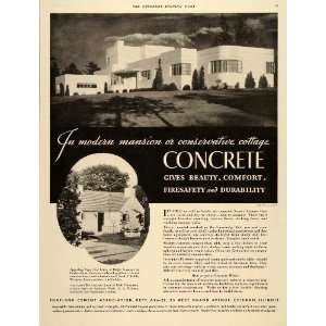  1938 Ad Concrete Portland Cement Cottage Cape Cod Fire 