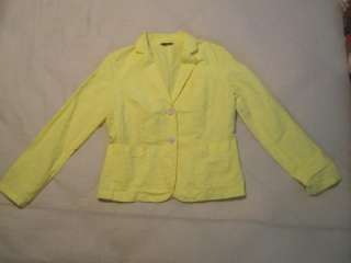 Classy cute yellow J CREW versatile cotton jacket sz 6  