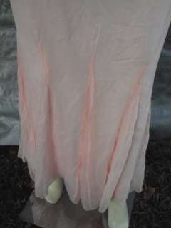 De Oscar pink beautiful beaded dress 4 100%Silk PROM  