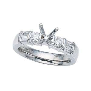  0.70 cttw Karina B(tm) Baguette Diamonds Engagement Ring 