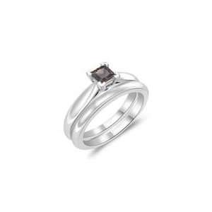  0.21 Cts Smokey Quartz Solitaire Engagement & Wedding Ring 