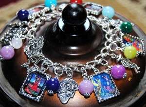   THE DEAD Dia de los muertos Mexican Gemstone Charm Bracelet #2  