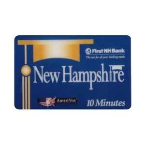   Phone Card 10m First New Hampshire Bank SPECIMEN 