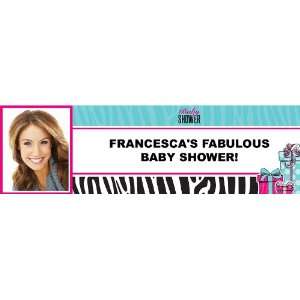Totally Fabulous Baby Shower Personalized Photo Banner Large 30 x 100 