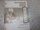 1972 Evinrude SPORTSTER 25HP 25 HP Service Shop Repair Manual 