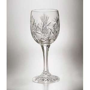 Pinwheel Set of 4 Crystal Wine Glasses 
