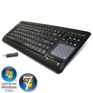 Wireless Windows Media Center Keyboard w Touchpad Mouse  
