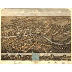  1866 map of South Bend, Indiana