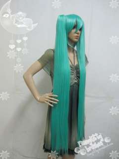 NEW Long vocaloid MIKU Straght GREEN Cosplay Party wig L09  