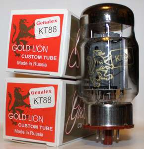 Matched Pair Genelax Gold Lion KT88 tubes, Reissue, NEW  