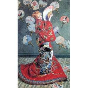 Claude Monet Madame Monet in Japanese Costume  Art Reproduction Oil