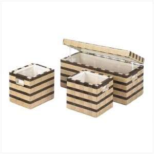 Home Décor Bench Trunk with 2 Storage Baskets 3 Piece Set  