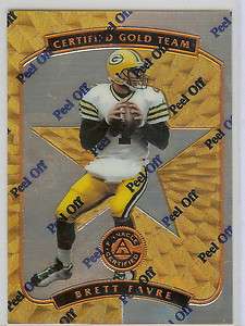 1997 Pinnacle Brett Favre Certified Gold Team Packers Insert #1  