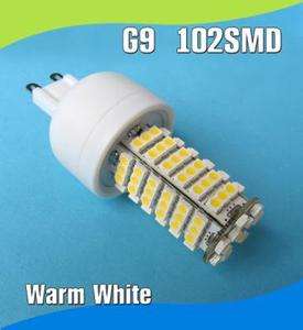 New G9 102 SMD LED SMD Lamp Soptlight 5W 110 230V warm white corn LAMP 
