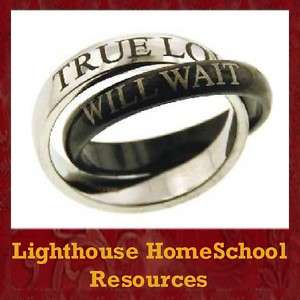   WILL WAIT 2 in 1 Purity Ring Stainless Steel~Love WaitsPurity Pledge