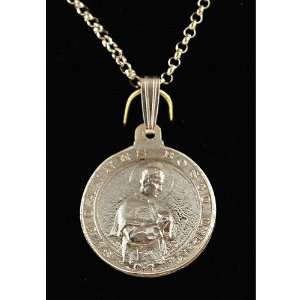  Sterling Silver St. John Bosco Medal Jewelry