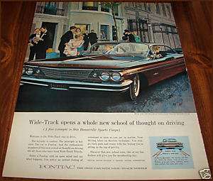 1960 PONTIAC BONNEVILLE SPORTS COUPE Vintage Car Ad  
