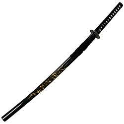Gold and Black Dragon Samurai Sword  
