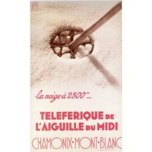    Chamonix Monnt Blanc Vintage Rare Ski Poster