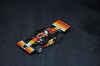 Super G Plus HO Slot Car Indy F 1 #1 Orange Yellow Black and White 