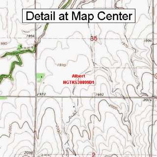 USGS Topographic Quadrangle Map   Albert, Kansas (Folded/Waterproof 