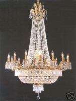 15 LIGHT LARGE FRENCH EMPIRE CRYSTAL CHANDELIER  