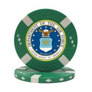   FORCE Seal on Green Big Slick Texas Holdem Chip