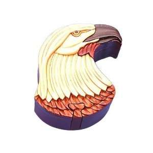  Eagle   Wooden Puzzle Box   Handcrafted with Hidden 