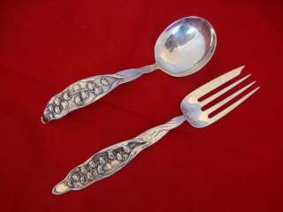 LILY OF THE VALLEY BY WHITING STERLING SILVER FLATWARE SET SERVICE 